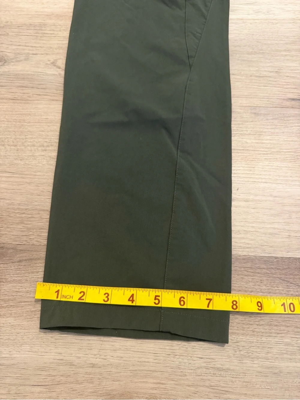 Montbell OD Pants Mens L Green Belted Stretch Hiking Outdoors 32” Inseam